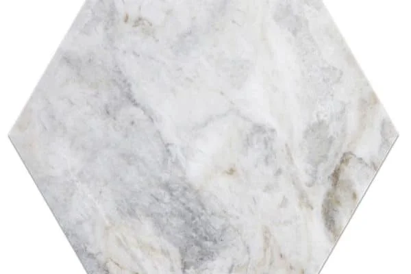 Beautiful marble tile in a hexagon shape