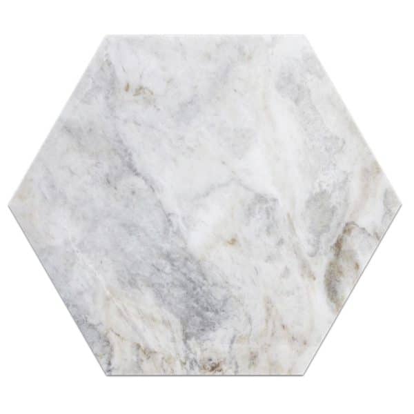 Beautiful marble tile in a hexagon shape