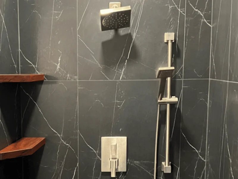 Modern Black Shower Design